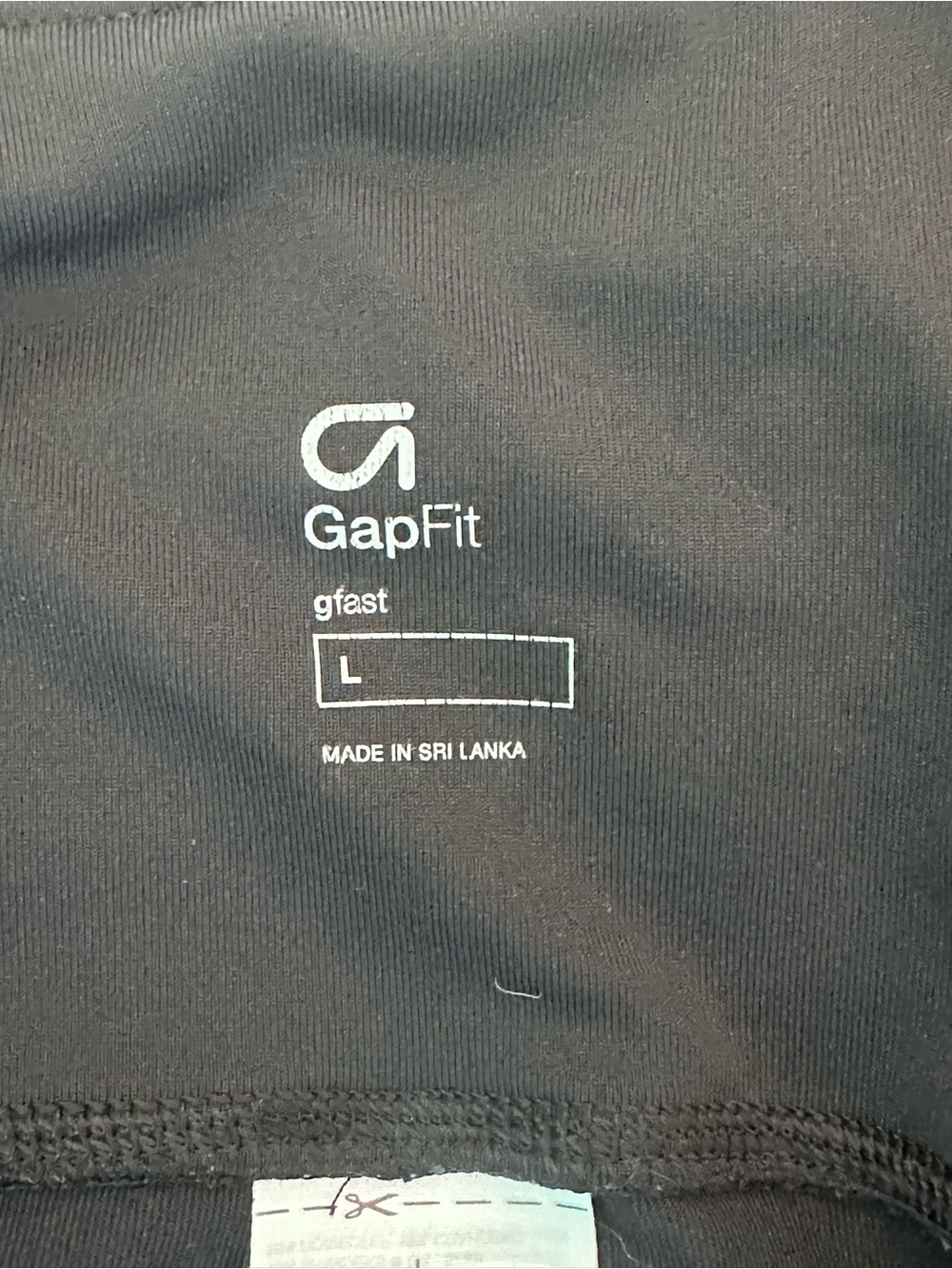 GapFit GFast Black Cropped Leggings Palm Print Size L Athletic Worko - Picture 5 of 11